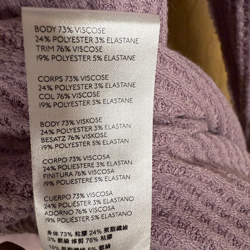 Free People We The Free North Shore Thermal Top Lilac Medium M - Picture 4 of 8